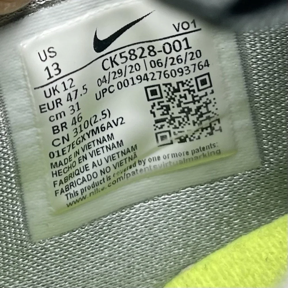 Nike size mens